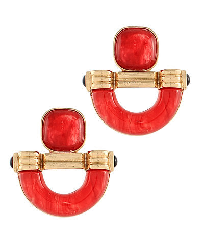 Colette Earrings in Red
