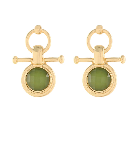 The Marcy Earrings in Olive