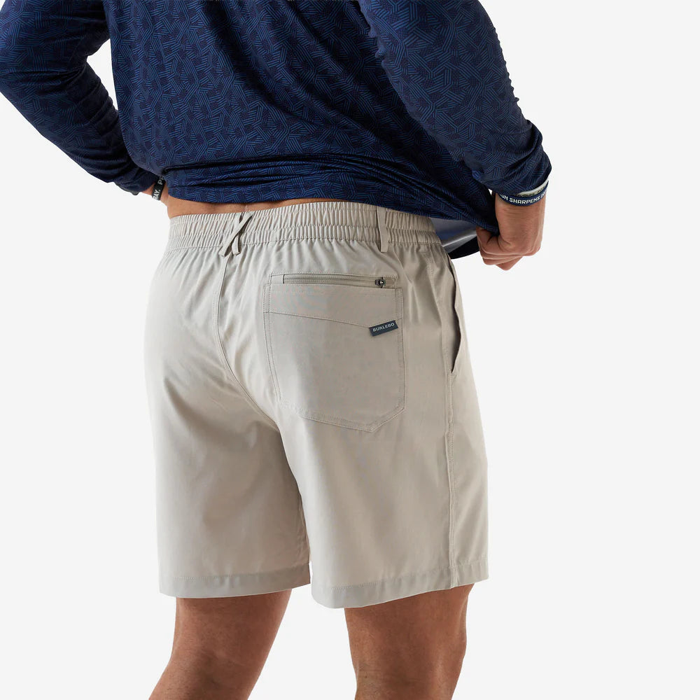 Burlebo | Everyday Shorts in Khaki with Old Glory Pocket