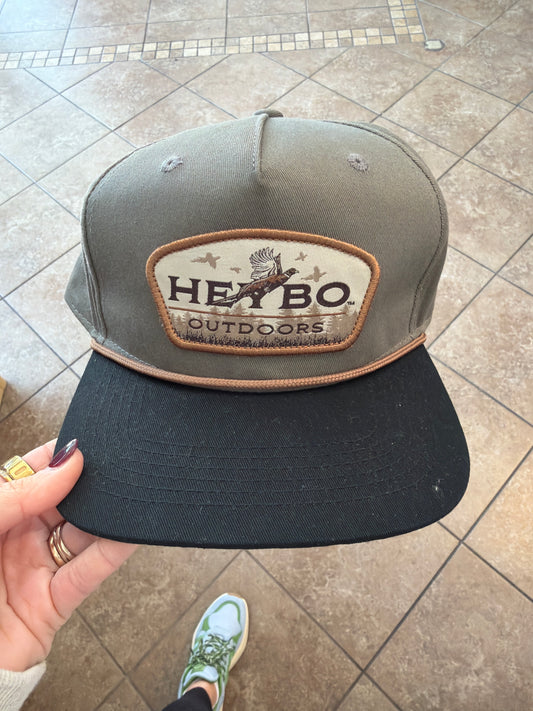 Heybo Flight Patch 5 Panel Hat in Olive