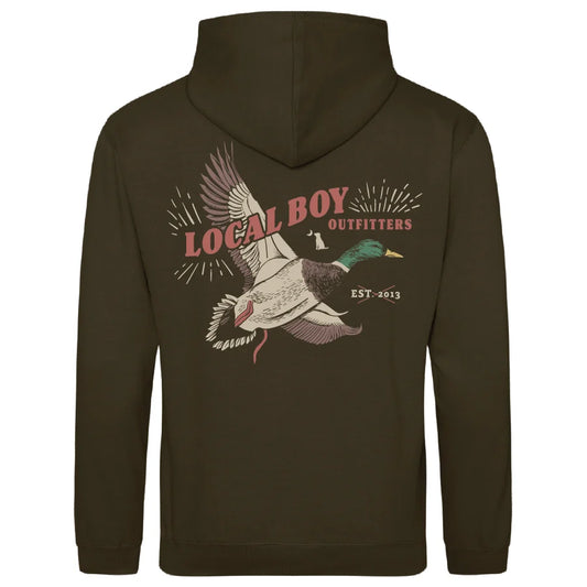 Local Boy | Brushwood Mallard Blast Hoodie in Olive Green
