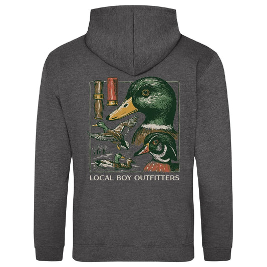 Local Boy | Youth Brushwood Duck Species Hoodie in Charcoal