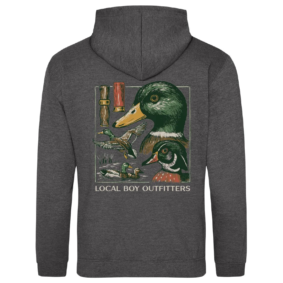 Local Boy | Youth Brushwood Duck Species Hoodie in Charcoal