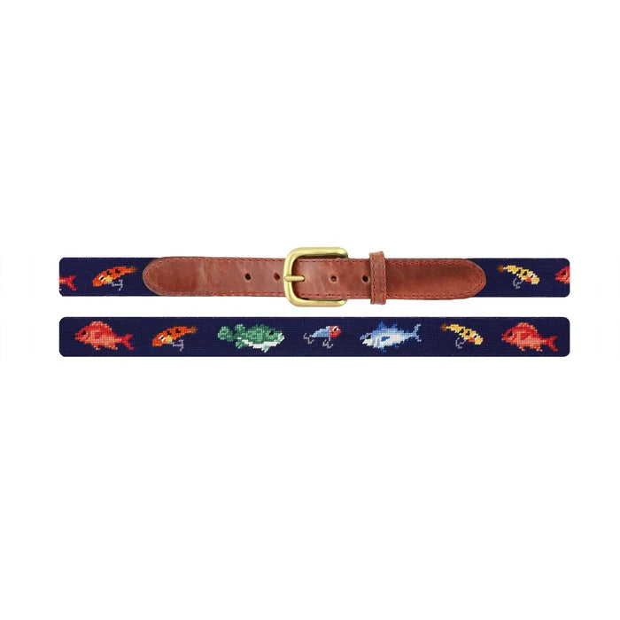 Smathers & Branson | Fish and Tackle Children's Belt in Dark Navy