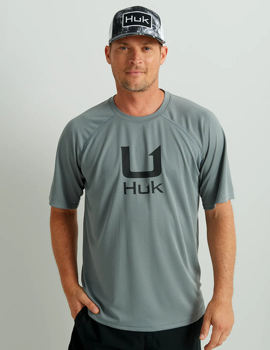 Huk Icon Short Sleeve Performance Crew in Night Owl