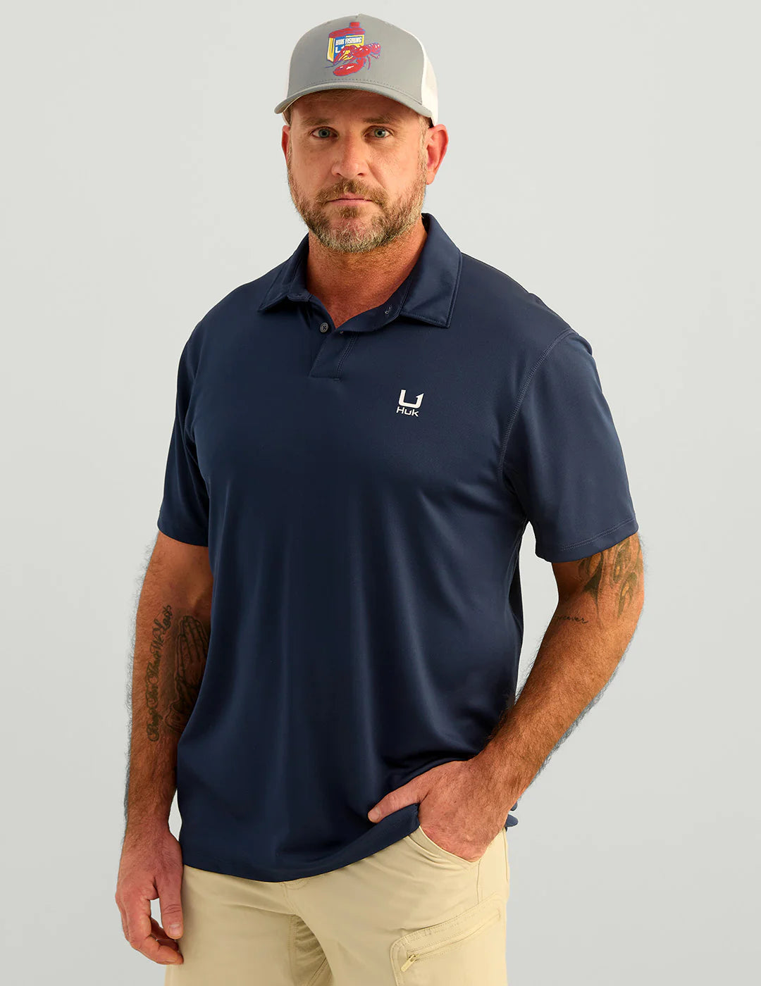 Huk Icon Performance Polo in Naval Academy
