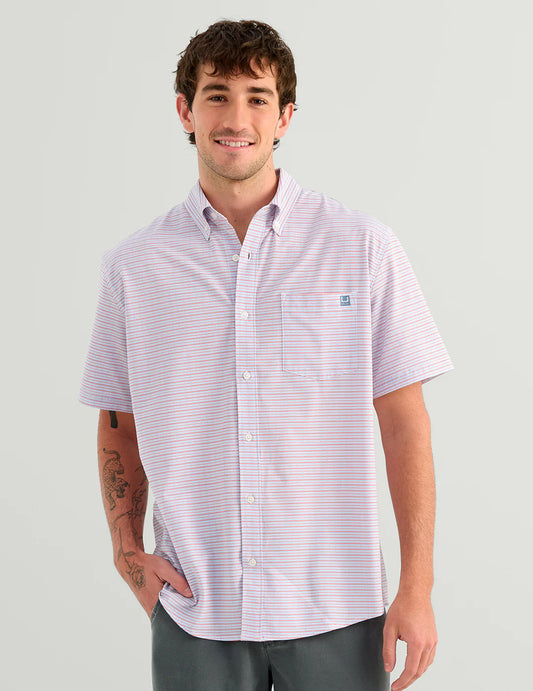 Huk Kona KC Printed Shirt in Mineral Red