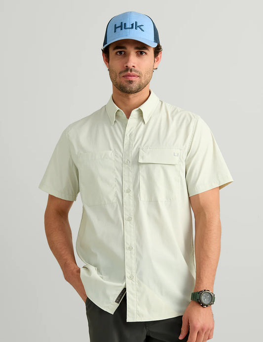Huk Icon Short Sleeve Shirt in Pale Algae