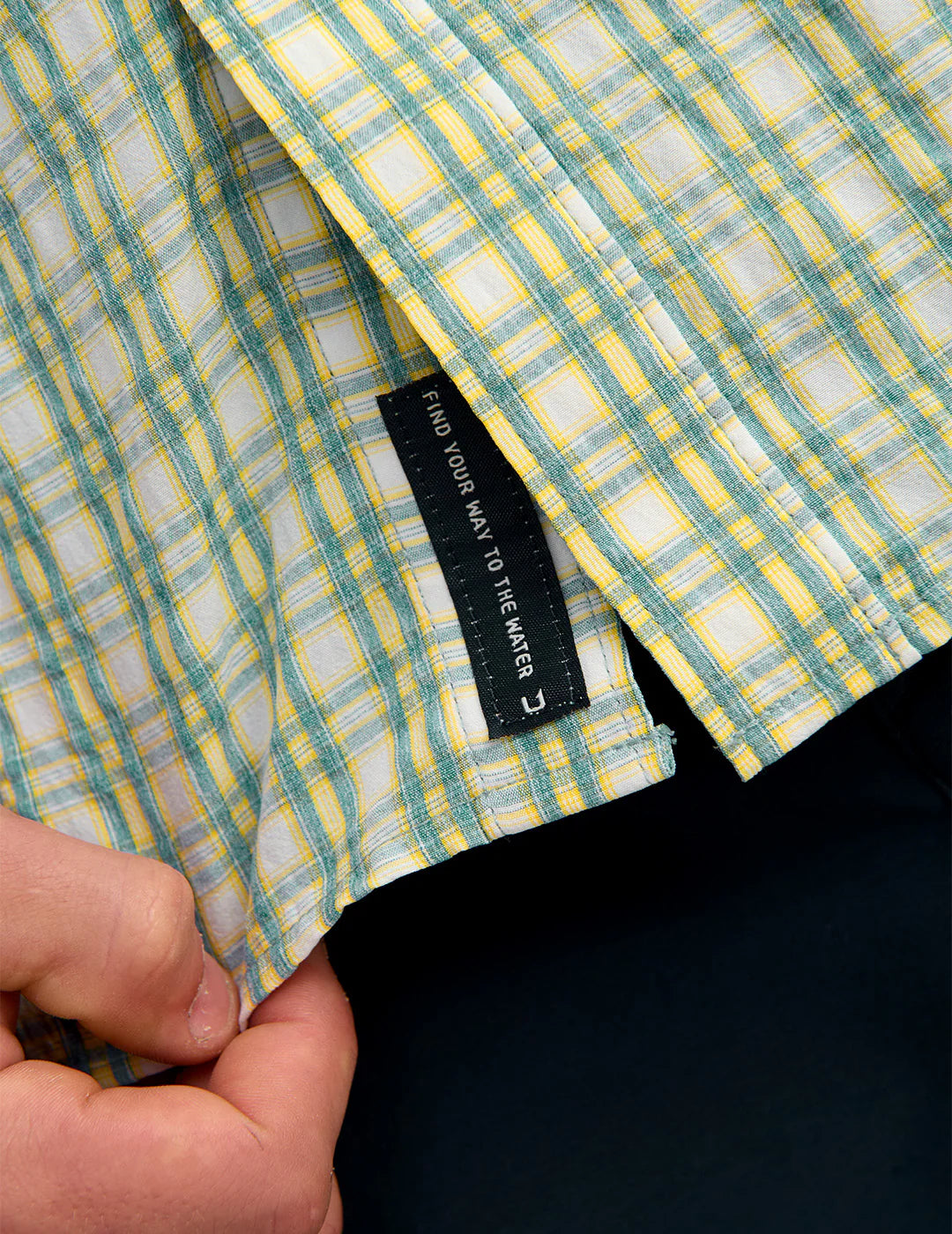Huk Chatham Plaid Short Sleeve Shirt in Plantain