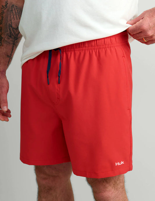 Huk Pursuit Volley Swim Shorts in Channel Marker