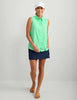 Huk Womens Sleeveless Tide Point Button-Down in Bermuda