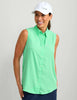 Huk Womens Sleeveless Tide Point Button-Down in Bermuda