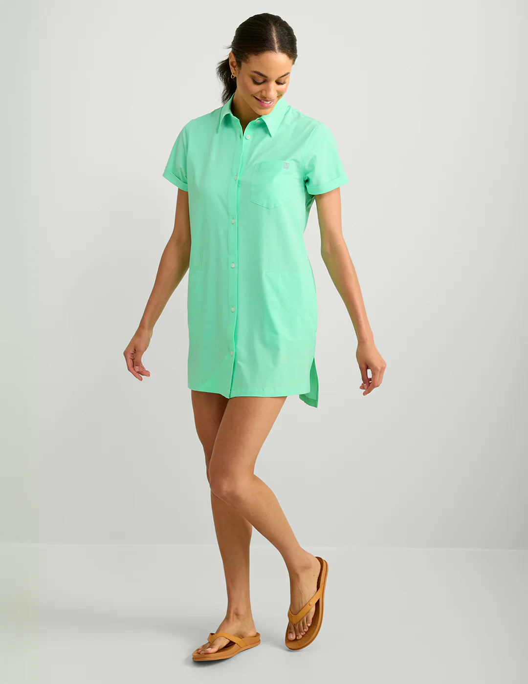 Huk Womens Kona Cover-Up Dress in Bermuda