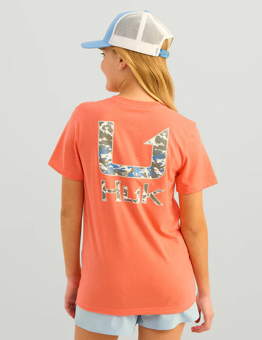 Kids KC Huk Fill Tee in Fresh Salmon