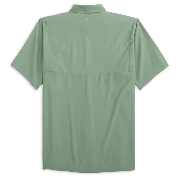 Heybo | Beaufort Short Sleeve Button Down in Bay Green