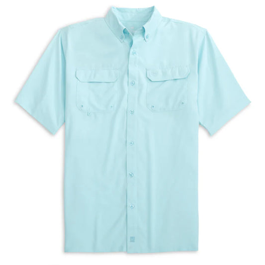 Heybo | Beaufort Short Sleeve Button Down in Glacier