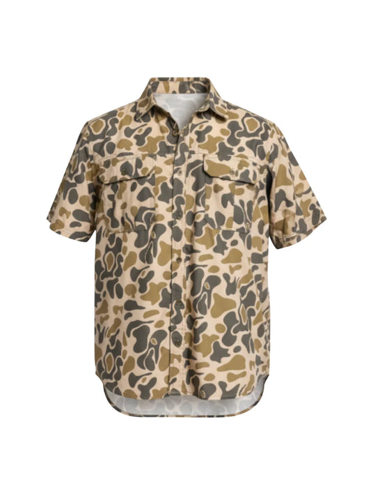 Prairie Oaks | Camp Shirt in Camo Olive