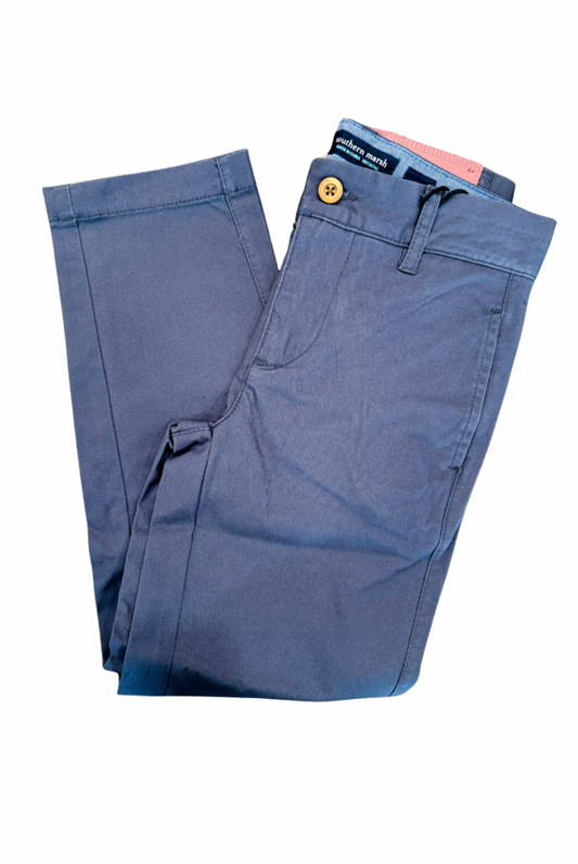 Southern Marsh | Youth Regatta Stretch Cotton Chino in Washed Navy