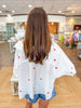 Caryn Lawn Abby Swing Top in White and Red