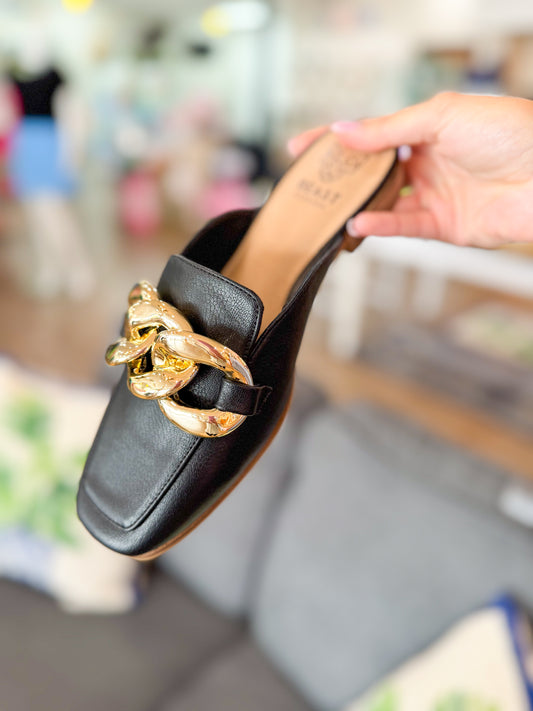The Holly Loafer Mule in Black