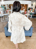 Harvest Chic Mini Dress in Latte
