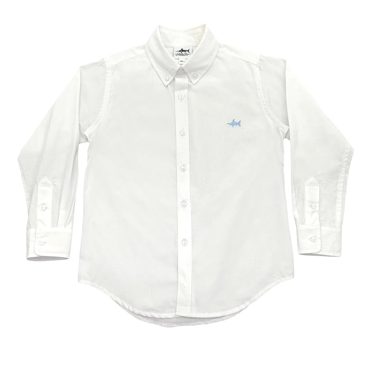 Saltwater Boys | Carter Oxford Shirt in White Solid Seersucker