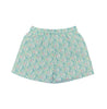 Saltwater Boys | Saint Simons Swim Trunks in White Ikat