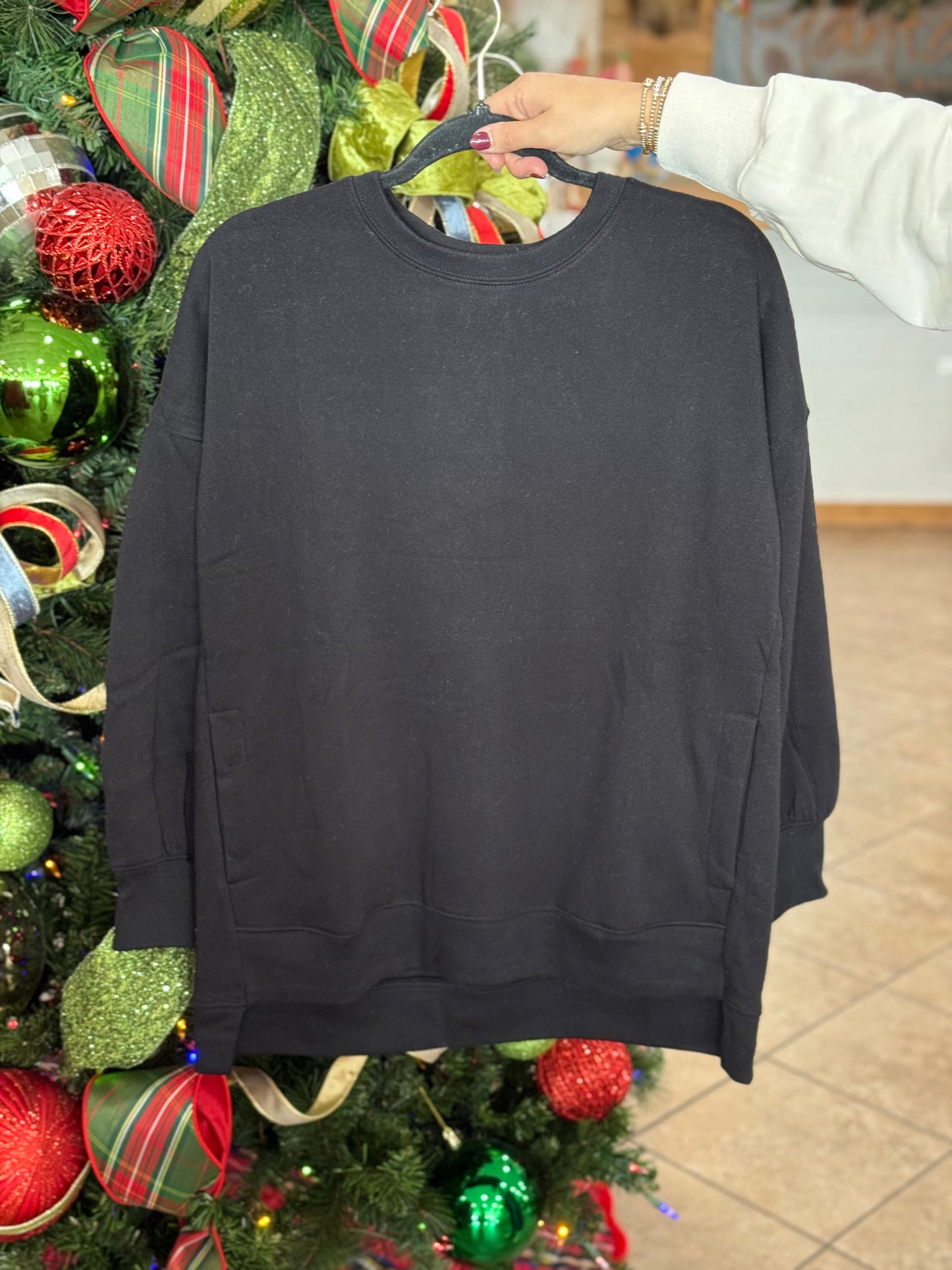 Fireside Fleece Sweatshirt in Black