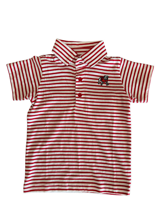Youth Georgia Bulldog Stripe Polo