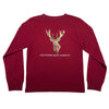 Deer Head Boys Graphic Tee LS Maroon