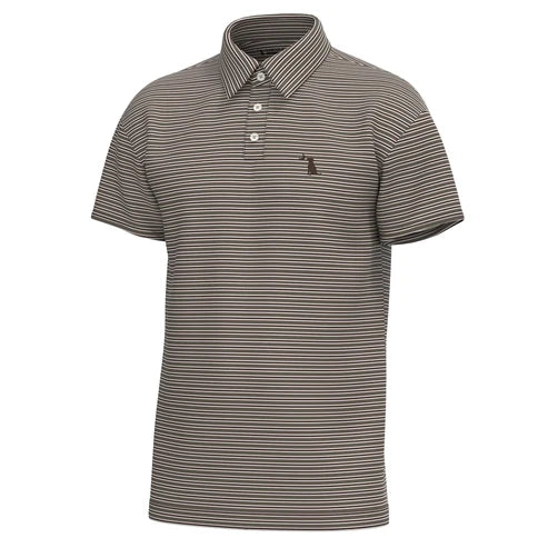 Local Boy | Surfside Polo in Dark Tan/Espresso/White
