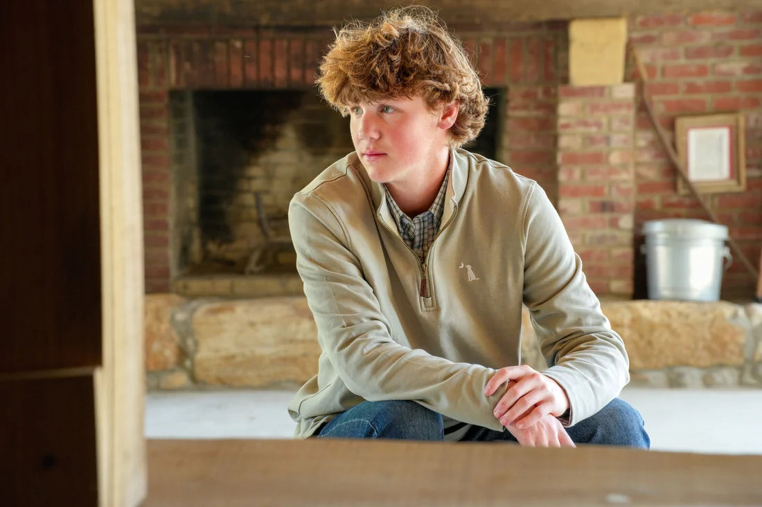 Local Boy | Bentley Quarter-Zip in Beige