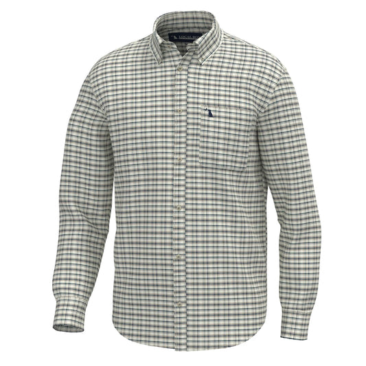 Local Boy | McNally Dress Shirt in Cream / Brown / Navy