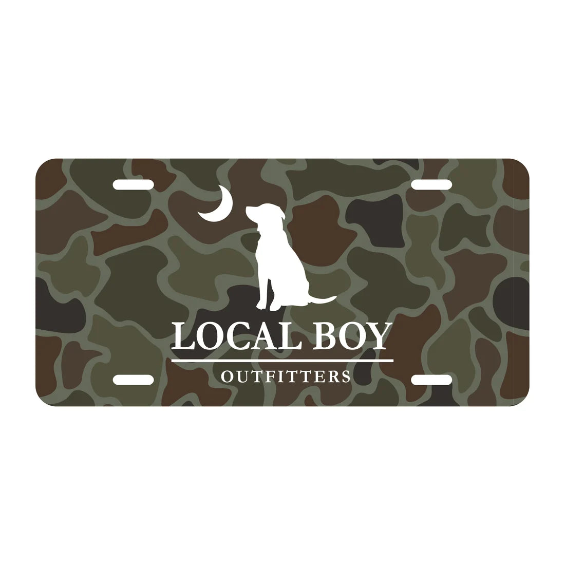Local Boy | Dog & Moon License Plate in Localflage