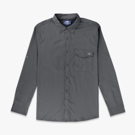 AFTCO | Palomar LS Vented Fishing Shirt in Charcoal