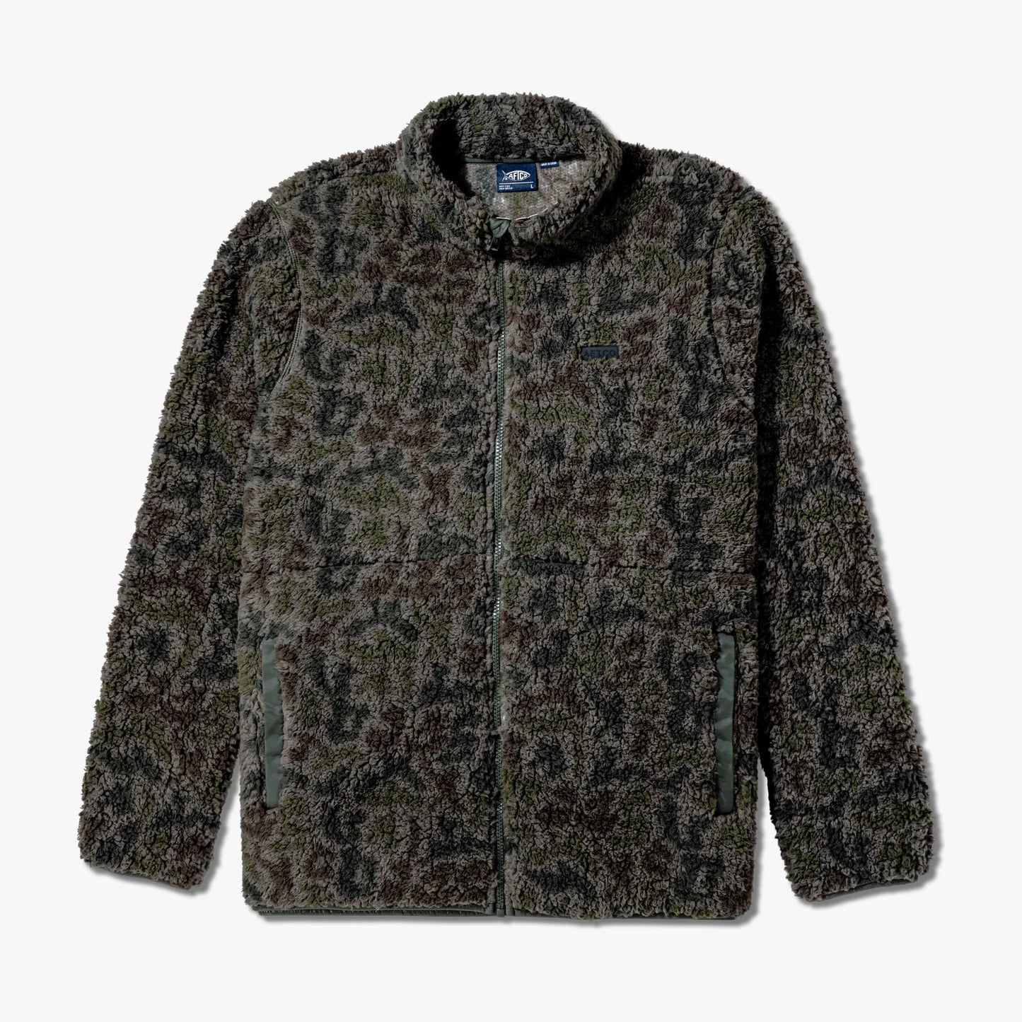 AFTCO | Boatbar Sherpa Jacket in Forest Grouper Camo