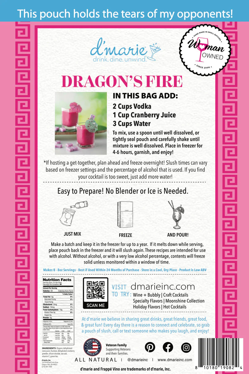 Dragon's Fire Mahjong Ready-to-Freeze Cocktail