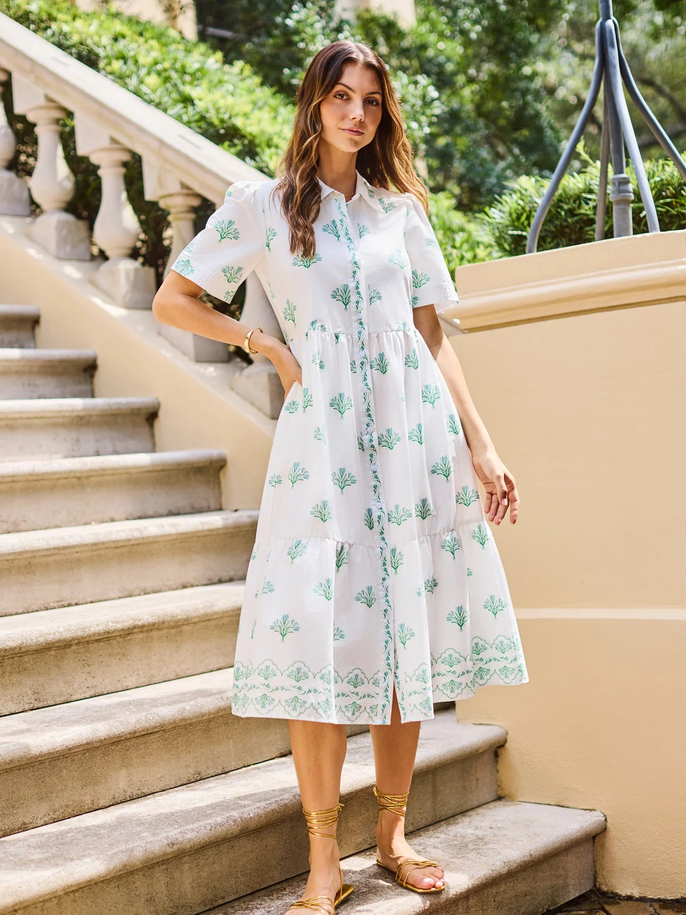 Mary Square | Jema Dress in Bell Blooms Blue
