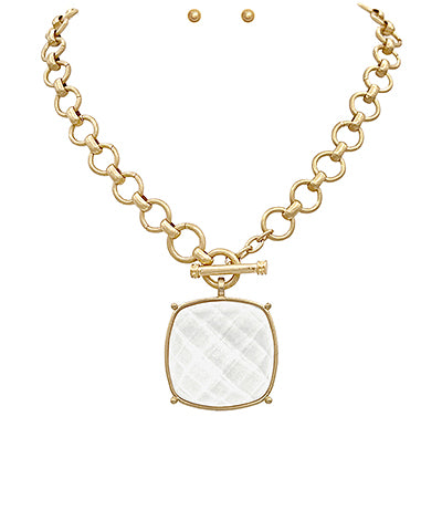Frances Cloud Stone Necklace