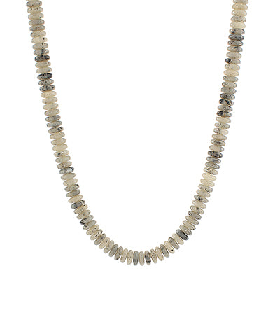 Elle Beaded Necklace in Grey