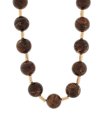 The Marly Beaded Necklace in Tortoise