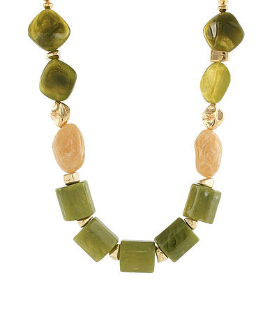 The Libby Necklace in Olive