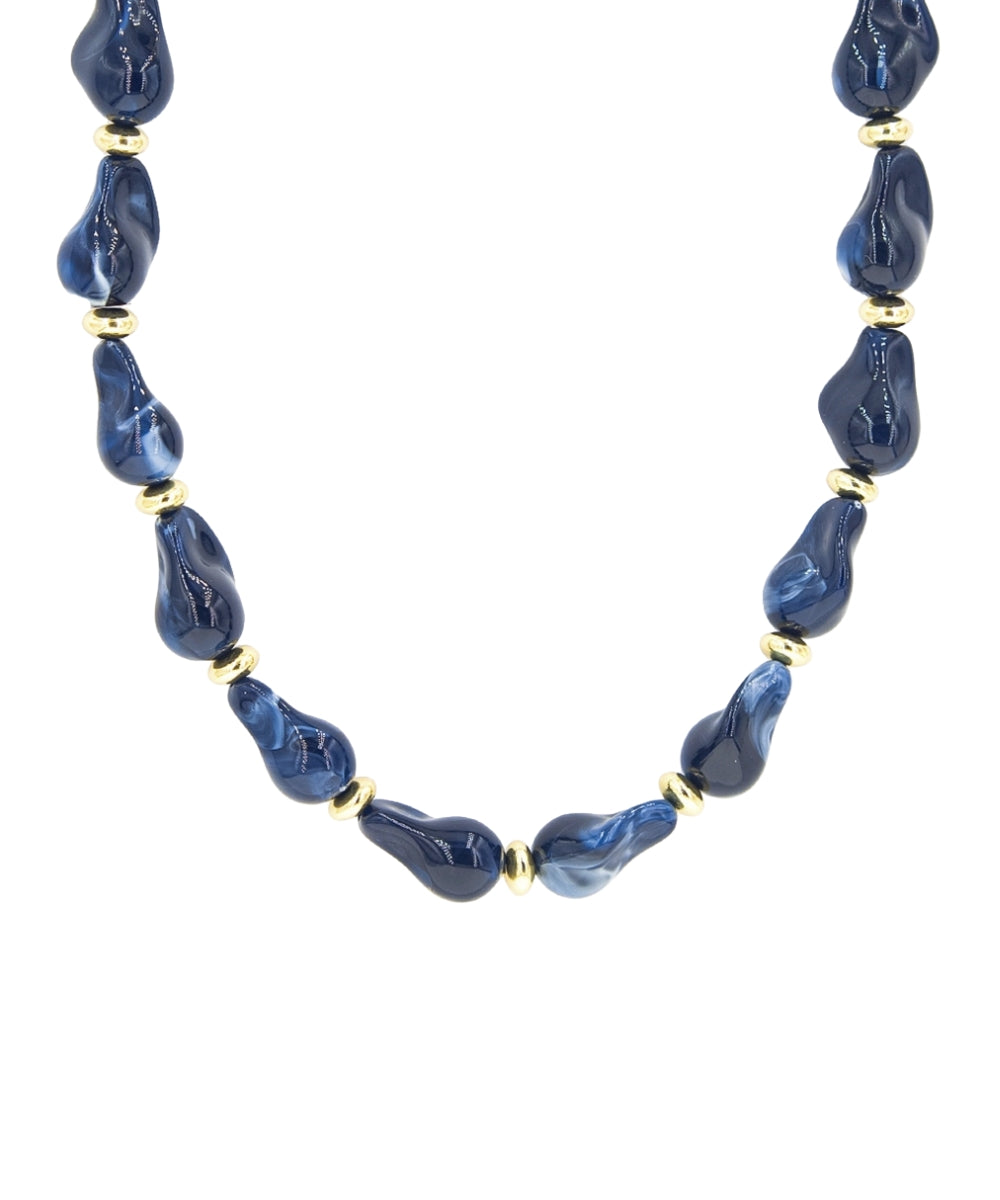 The Julia Necklace in Navy