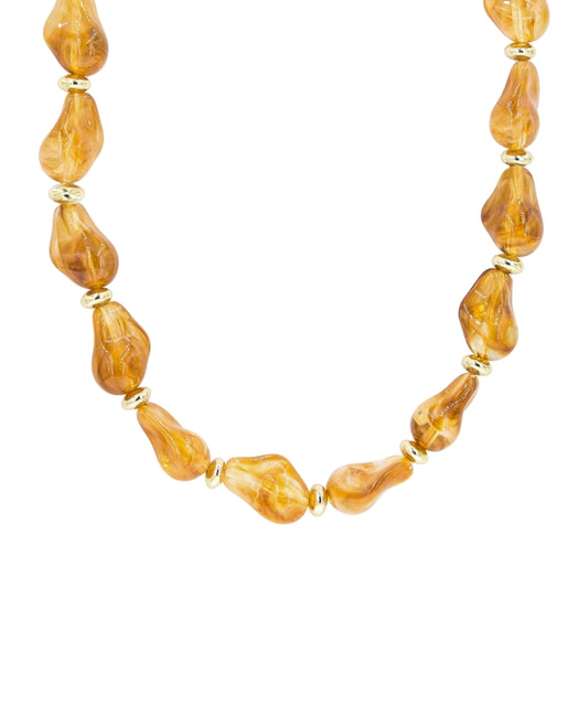 The Julia Necklace in Light Brown
