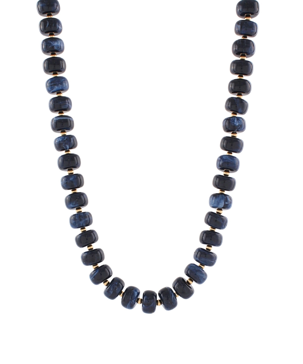 The Abby Beaded Necklace in Navy