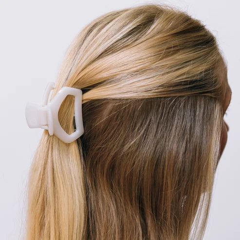Teleties | Open Coconut White Petite Hair Clip
