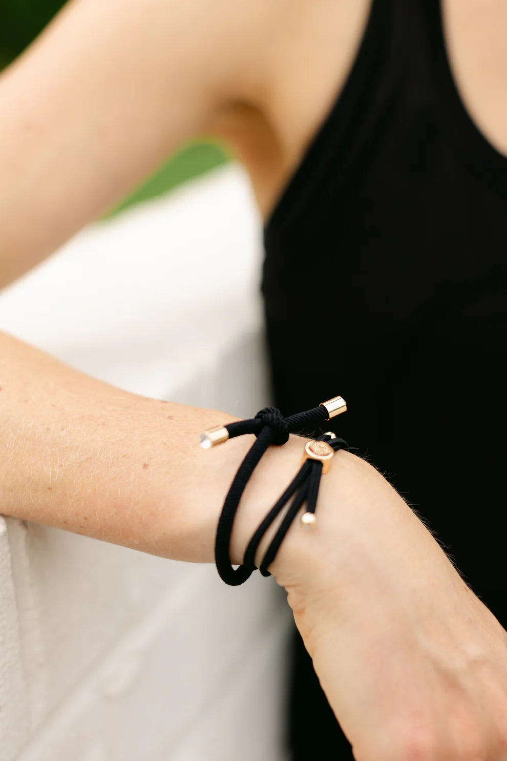 Skinny Hair Tie Set - Red / Black