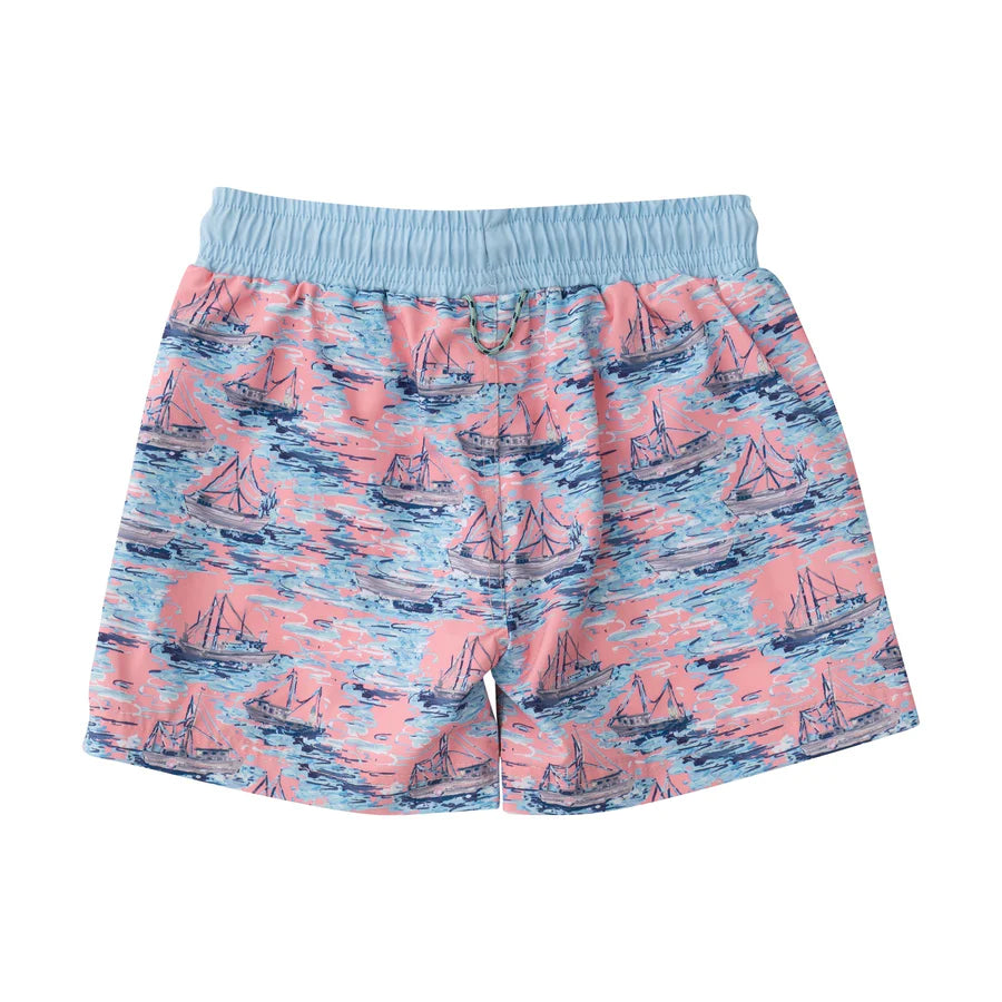 Prodoh Swim Trunk in Shrimp Boat Print