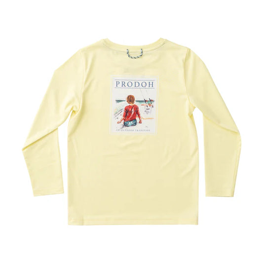 Prodoh | Boy's Pro Performance Long Sleeve T-shirt in Fishing Boy Art