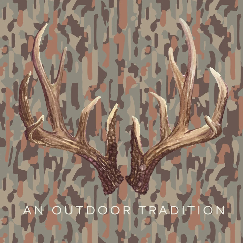 Prodoh | Boys' Pro Performance Hoodie in Neutral Camo with Deer Antlers